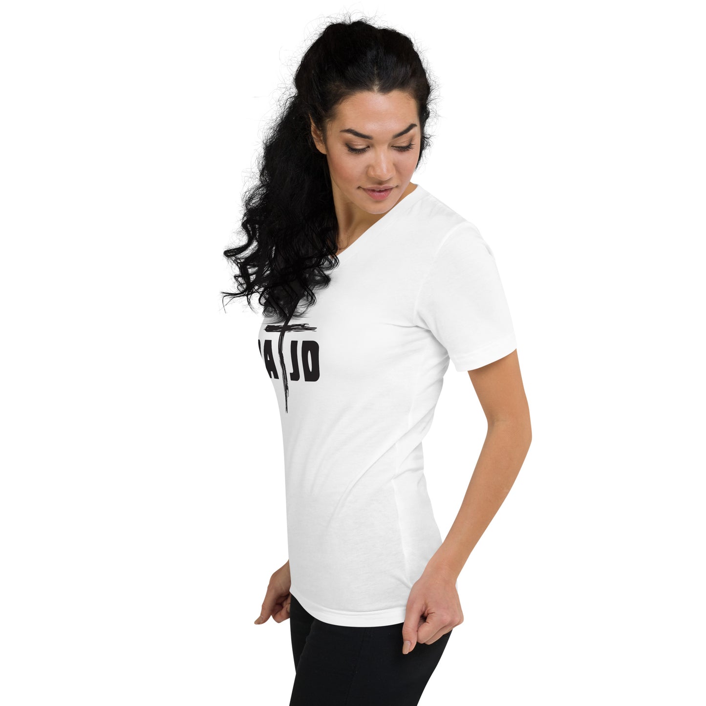 Unisex Short Sleeve V-Neck T-Shirt